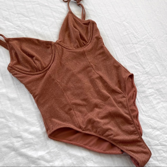 Other - Montce dainty tank swimsuit size. L color mauve sparkle, one piece